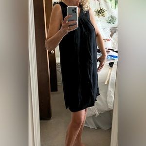 Sunday Sleeveless Knee length Black Linen Dress Size 0